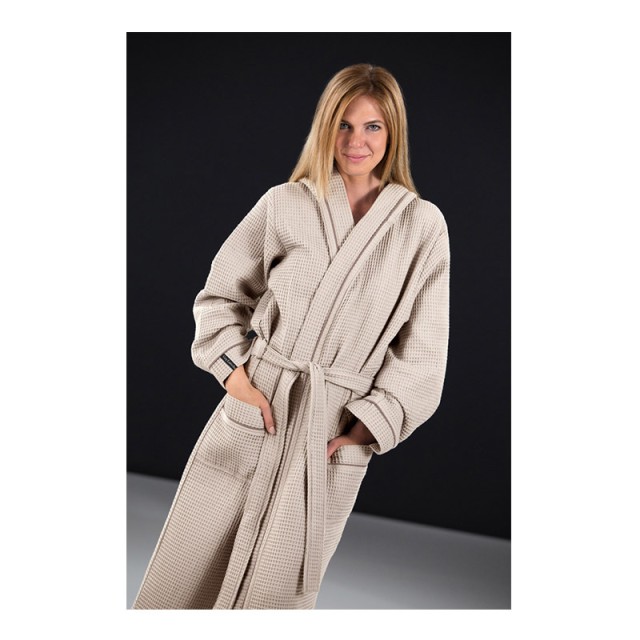 Μπουρνούζι Πικέ με Ζώνη και Τσέπες Basic Beige Guy Laroche 1131092121018 - 12 άτοκες δόσεις και 5% cash back