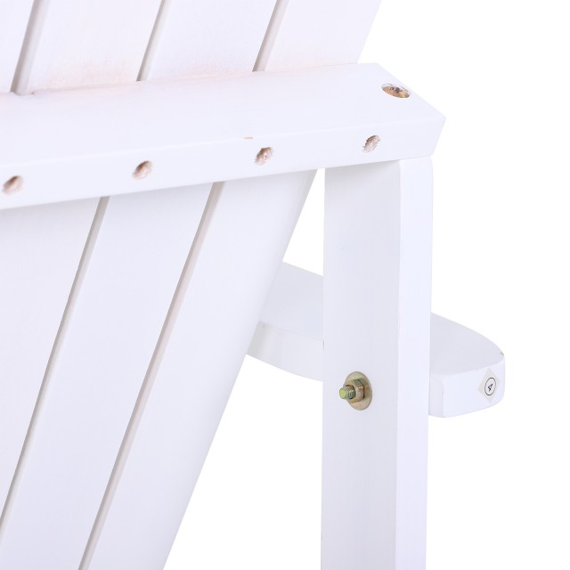 Outsunny Garden Chair Adirondack σε λευκό ξύλο 97x72,39x93 cm 01-0016
