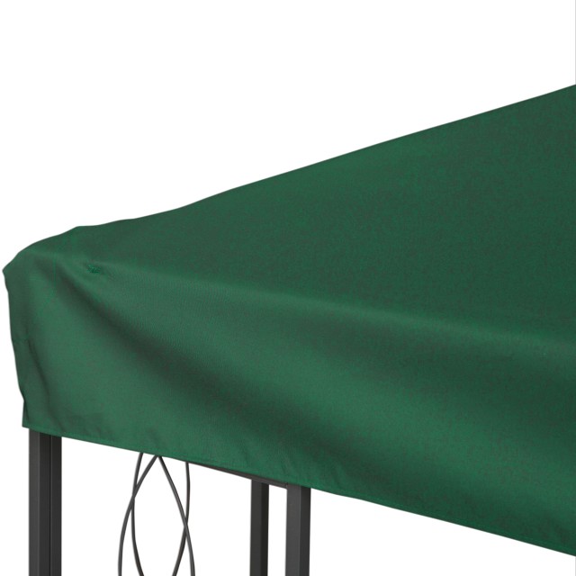 Outsunny 4x3m 2-Tier Polyester Gazebo κάλυμμα με ιμάντες και 10 οπές αποστράγγισης, πράσινο 84C-102GN