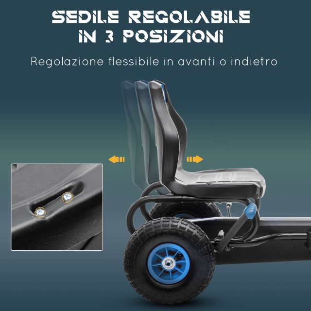 HOMCOM Pedal Go Kart για παιδιά από 5-12 ετών με ρυθμιζόμενο κάθισμ...