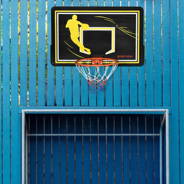 Sportnow Τσέρκι Μπάσκετ για εσωτερικούς και εξωτερικούς χώρους παιδιά και ενήλικες από ατσάλι και PE, 110x90x70 cm, Μαύρο και κίτρινο A61-034V00OG