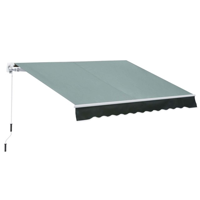Εγχειρίδιο Outsunny Awning Roller Blind Επιτοίχιο Polyester Fabric 2.5? 2μ Πράσινο 100110-005G