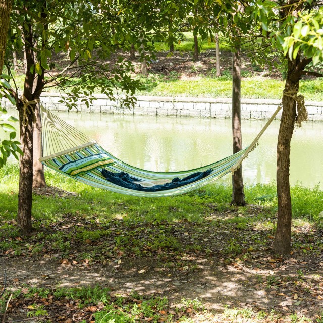Outsunny Garden αιώρα για 1-2 άτομα μέγιστο βάρος 150 κιλά εσωτερικού και εξωτερικού χώρου με αφαιρούμενο μαξιλάρι 400x140 cm 100110-074BG