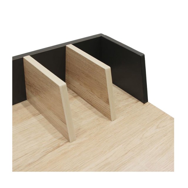 Μεταλλικό Γραφείο με Ξύλινη Επιφάνεια 90 x 50 x 84 cm Χρώματος Μαύρο Home Deco Factory HD6425