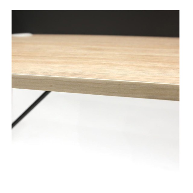 Μεταλλικό Γραφείο με Ξύλινη Επιφάνεια 90 x 50 x 84 cm Χρώματος Μαύρο Home Deco Factory HD6425