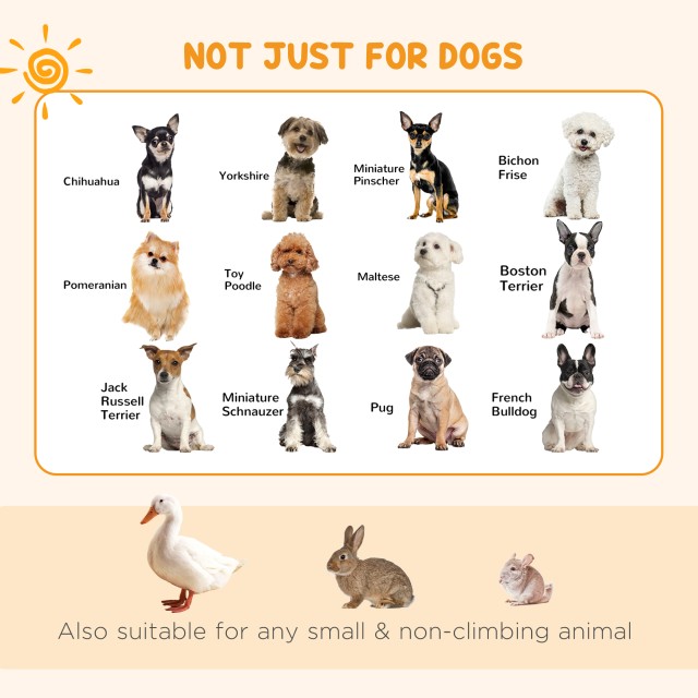 PawHut Outdoor and Indoor Dog Run με 8 Διχτυωτές Πάνελ και Πόρτα, 61 x 61 cm, Μαύρο D06-019V01BK