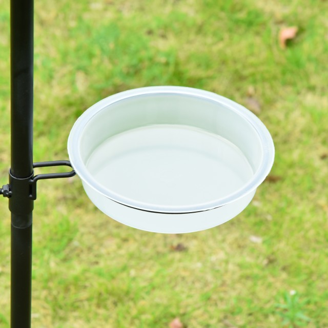 PawHut Bird Feeder με 6 γάντζους και 4 ατσάλινα δοχεία φαγητού, 58x58x226 cm D11-006BK
