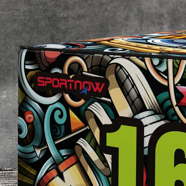 SPORTNOW Plyo Box 3 Heights Αντιολισθητικό Jumping Box για το σπίτι και το γυμναστήριο, 61x51x41 cm, Πολύχρωμο A93-054V00MX