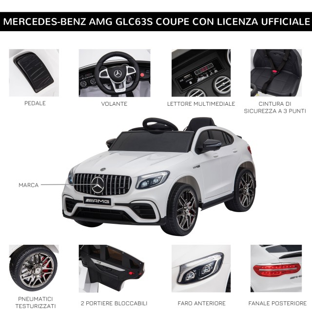 HOMCOM Mercedes Electric Ride-On Toy Car για παιδιά 3-5 ετών με ζών...
