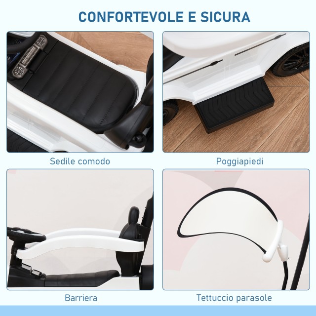 HOMCOM Push Car Model Mercedes-Benz G350 για Παιδιά, Λευκό 370-162WT