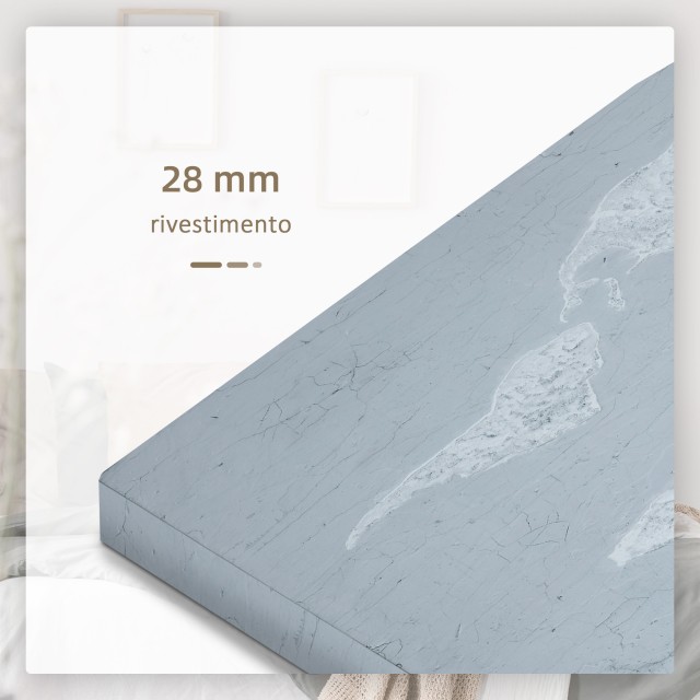 Εκτύπωση καμβά ξύλου πεύκου HOMCOM 120x90cm για σπίτι και γραφείο, γκρι και λευκό L00-010