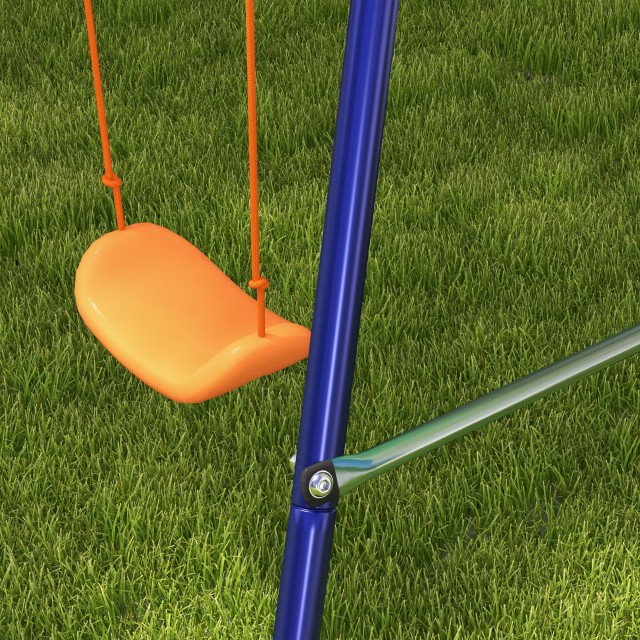 Outsunny Swing για παιδιά 3-8 ετών με 2 καθίσματα και 4 μανταλάκια, σε μέταλλο και PP, 269x160x180 cm 344-073V00MX