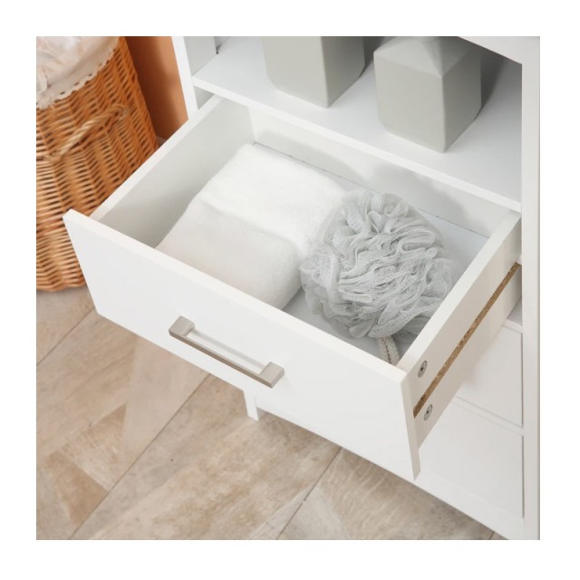 Ντουλάπι Μπάνιου με 3 Συρτάρια και 1 Ράφι 40 x 33 x 80 cm Kleankin 834-362