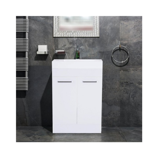 Ντουλάπι Μπάνιου με Νιπτήρα 50 x 25 x 86 cm Kleankin 834-149