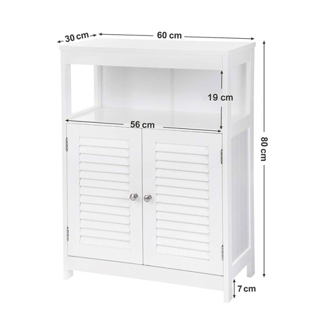 Ντουλάπι Μπάνιου 60 x 30 x 80 cm VASAGLE BBC40WT