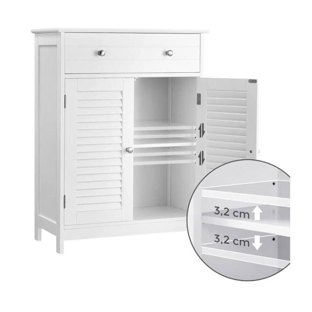 Ντουλάπι Μπάνιου 60 x 30 x 80 cm VASAGLE BBC51WT