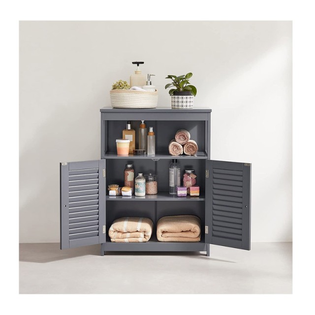 Ντουλάπι Μπάνιου 60 x 30 x 80 cm Χρώματος Γκρι VASAGLE BBC040G01