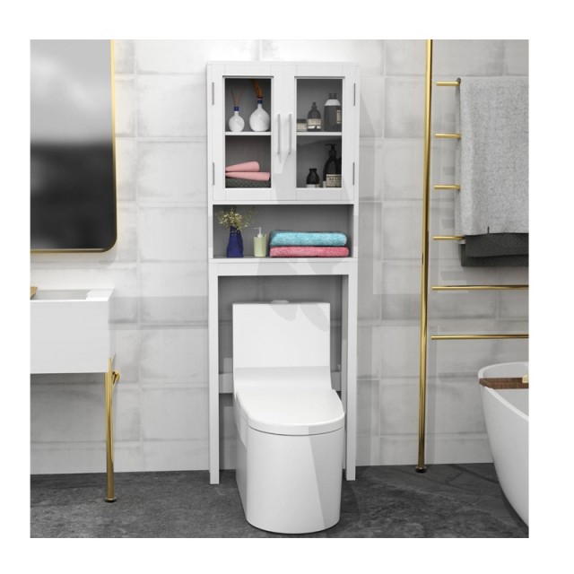Ντουλάπι Μπάνιου Τουαλέτας με 3 Ράφια 57.5 x 18.5 x 163 cm Costway ...
