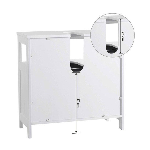 Ντουλάπι Νιπτήρα 60 x 60 x 30 cm Songmics BBC02WT