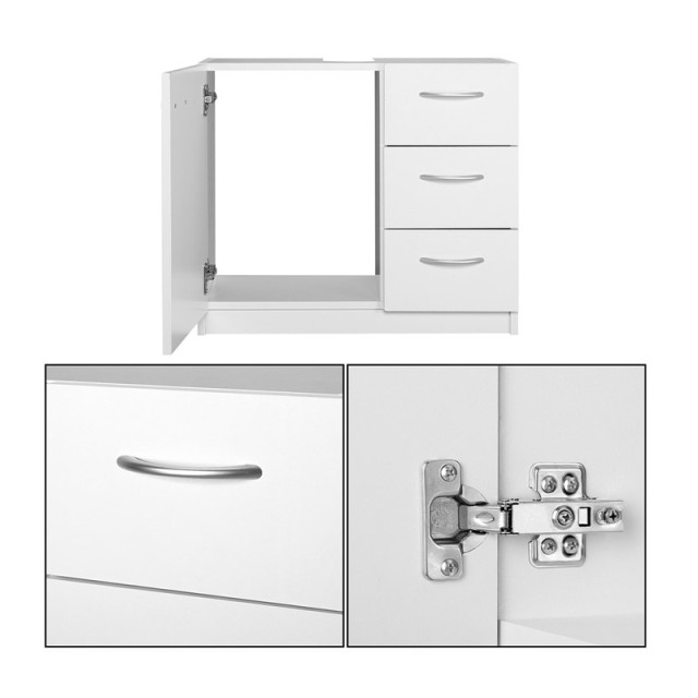 Ντουλάπι Νιπτήρα με 3 Συρτάρια 63 x 30 x 54 cm Bakaji 02814582