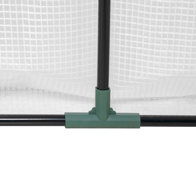 Outsunny Mini Garden Greenhouse με 2 κυλιόμενα παράθυρα και κάλυμμα PE Anti-UV, 119x60x60cm, Λευκό 845-368V03WT