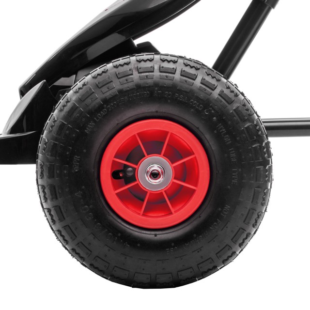HOMCOM Pedal Go Kart για παιδιά από 5-12 ετών με ρυθμιζόμενο κάθισμα και φουσκωτούς τροχούς, κόκκινο 370-256V00RD