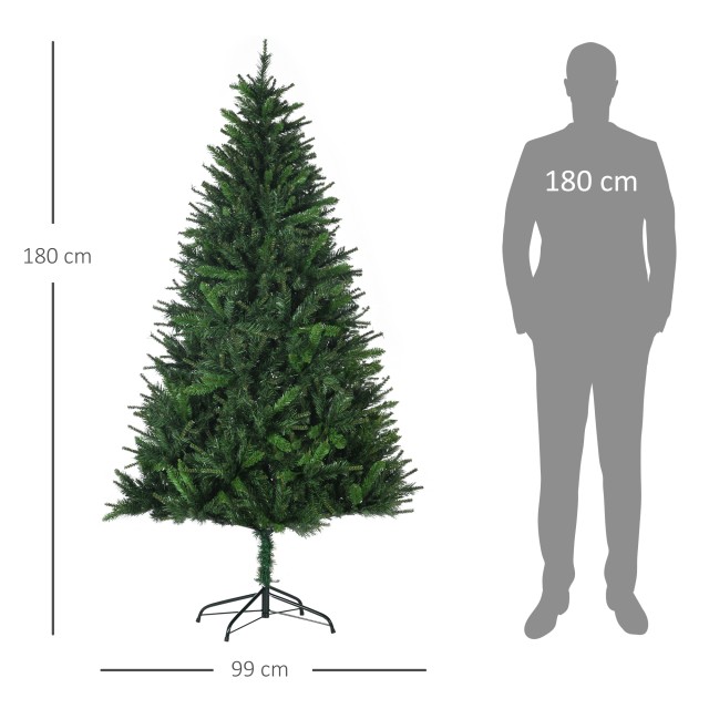 Τεχνητό Χριστουγεννιάτικο Δέντρο 180 cm με 786 Κλαδιά HOMCOM 830-746V01GN