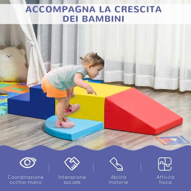 Εκπαιδευτικό παιχνίδι για παιδιά ηλικίας HOMCOM 4-Piece Soft Buildi...