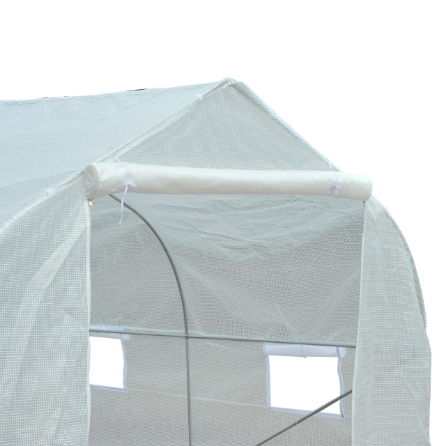 Θερμοκήπιο Outsunny Outdoor Tunnel με παράθυρα 6 Mesh, Metal and PE...