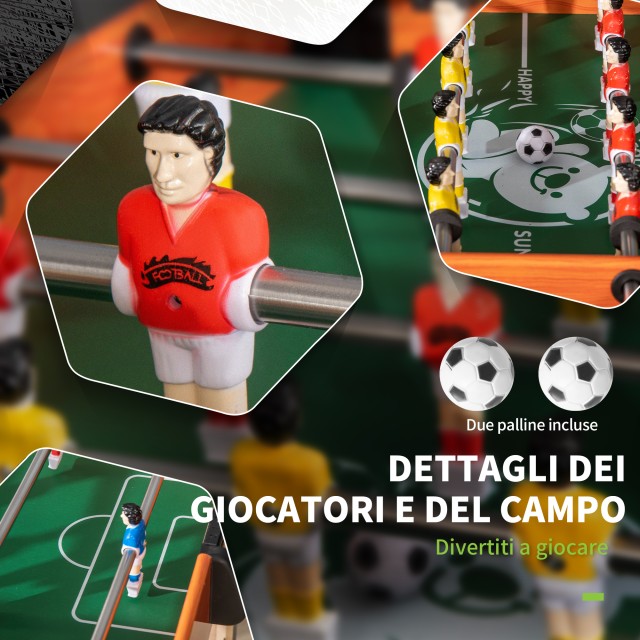 Τραπέζι HOMCOM Foosball για παιδιά με αντιολισθητικές λαβές, ταμπλό και μπάλες, 118x104x69cm A70-062V00MX