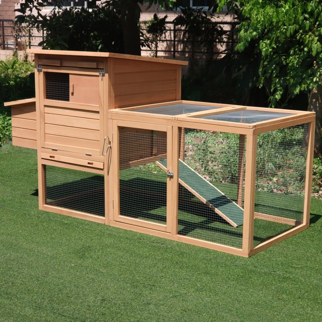 PawHut Garden Chicken Coop Υπαίθριο κοτέτσι με Running Zone και ξύλινη φωλιά 5663-1481