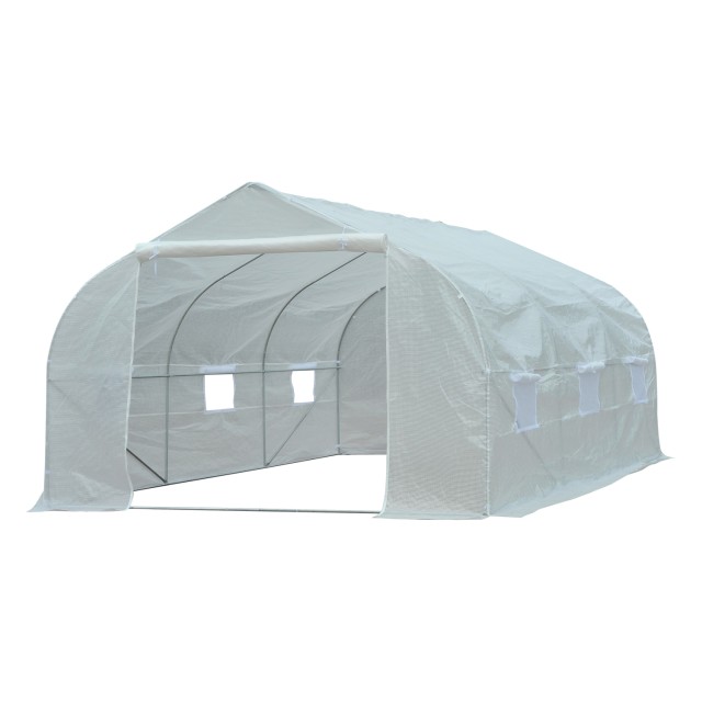 Θερμοκήπιο Outsunny Outdoor Tunnel με παράθυρα 6 Mesh, Metal and PE... Θερμοκήπιο Outsunny Outdoor Tunnel με παράθυρα 6 Mesh, Metal and PE...