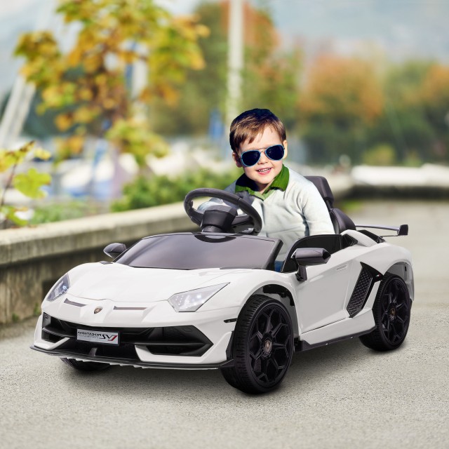 HOMCOM 12V Lamborghini Licenseded Electric Ride-On Toy Car for Chil...