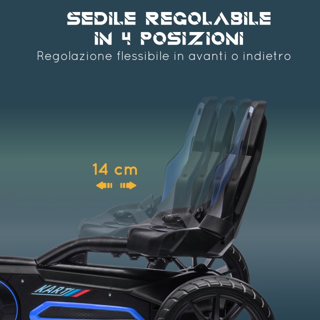 HOMCOM Pedal Go Kart για παιδιά 3-8 ετών με ρυθμιζόμενο κάθισμα και...