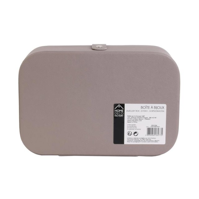 Ορθογώνια Κοσμηματοθήκη - Μπιζουτιέρα 22 x 15 x 7 cm Χρώματος Καφέ Home Deco Factory HD2306 HD2306-Brown