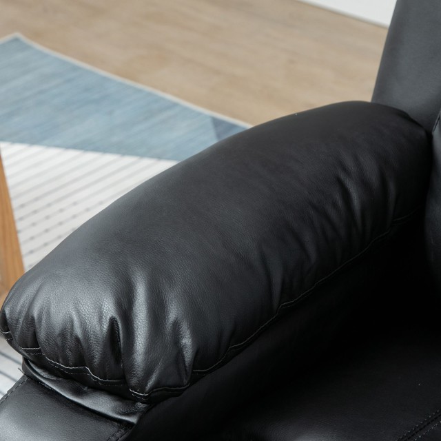 HOMCOM Electric Relax Πολυθρόνα και Ανυψωτικό Ανακλινόμενο έως 160° με Τηλεχειριστήριο, σε Faux Leather - Μαύρο 713-092V90BK