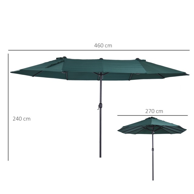 Outsunny Outsunny Outdoor Double Canopy Parasol, Anti UV 460 x 270 ...