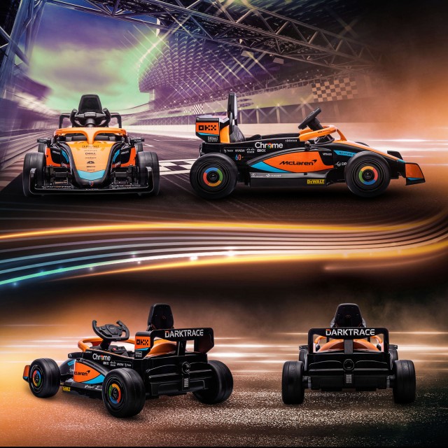 AIYAPLAY Electric Ride-On Toy Car για παιδιά 3-5 ετών με άδεια McLaren, Τηλεχειριστήριο και Κόρνα, 115x67x50 cm, Πορτοκαλί 370-322V90OG