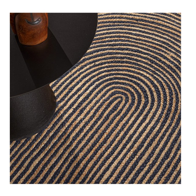 Οβάλ Χαλί από Γιούτα 130 x 200 cm Hartum Anthracite Guy Laroche 1187091124003