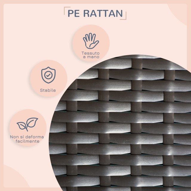 PawHut Raised Dog House με αφαιρούμενο μαξιλάρι, σε PE Rattan and Steel, 117x85x89 cm, Γκρι και Καφέ D02-184V00DR