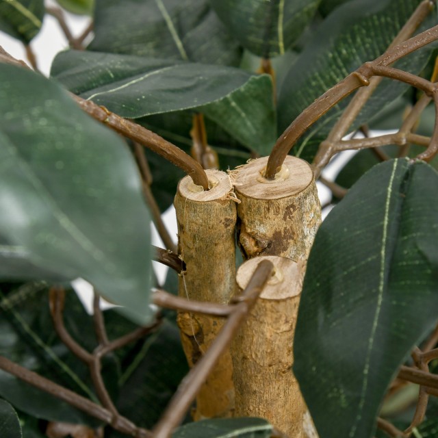 HOMCOM Fake Ficus Plant 150cm ύψος, Διακόσμηση εσωτερικού και εξωτερικού χώρου με γλάστρα 830-452