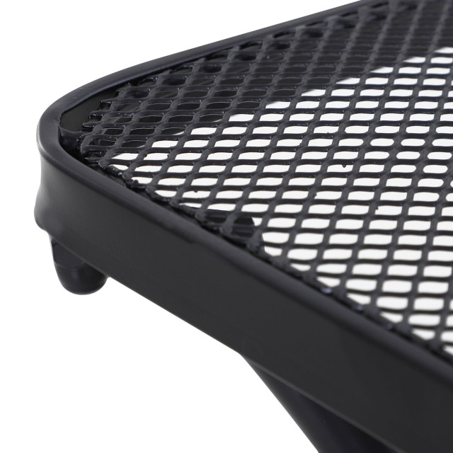Τραπέζι σαλονιού Outsunny Square Steel Garden με διάτρητη κορυφή, 45x45x50 cm, μαύρο 84B-341