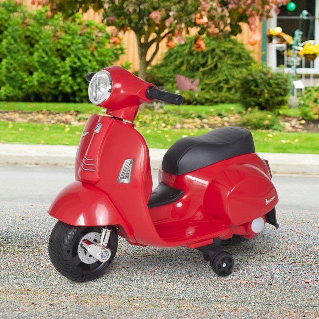 HOMCOM Electric Vespa για παιδιά Μπαταρία 6V Προβολείς και Κόρνα 18...