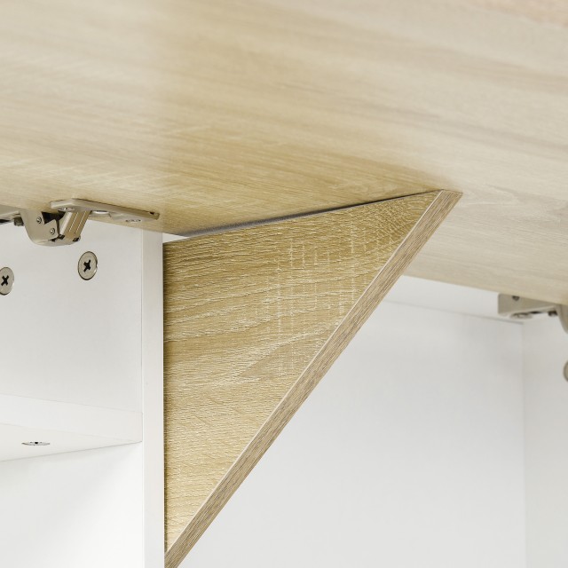 Επιτοίχιο Πτυσσόμενο Ξύλινο Γραφείο 100 x 18 x 74 cm HOMCOM 836-533