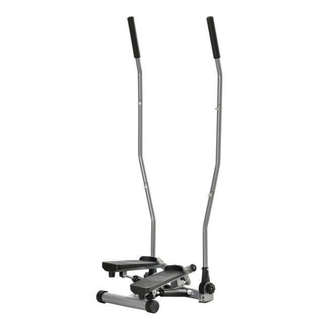 HOMCOM Stepper Handlebar Handles Step Fitness με οθόνη LCD για το σπίτι και το γυμναστήριο - Ασημί A90-281SR