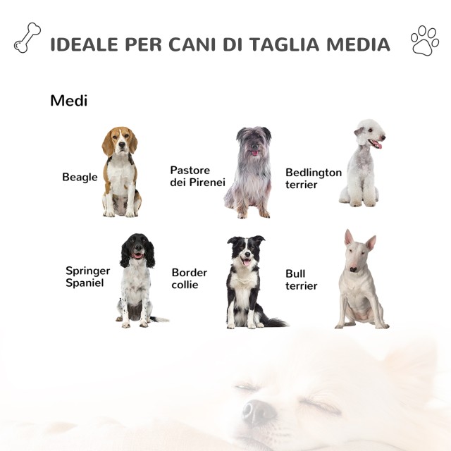 PawHut Kennel για σκύλους μεσαίου μεγέθους με 2 θήκες για μπολ, εξωτερικό κουτί και ασφαλτική στέγη, 130x93x92cm D02-096