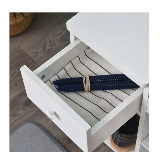 Πάγκος Αποθήκευσης Παπουτσιών με 3 Ράφια 1 Συρτάρι και Κάθισμα 49 x...