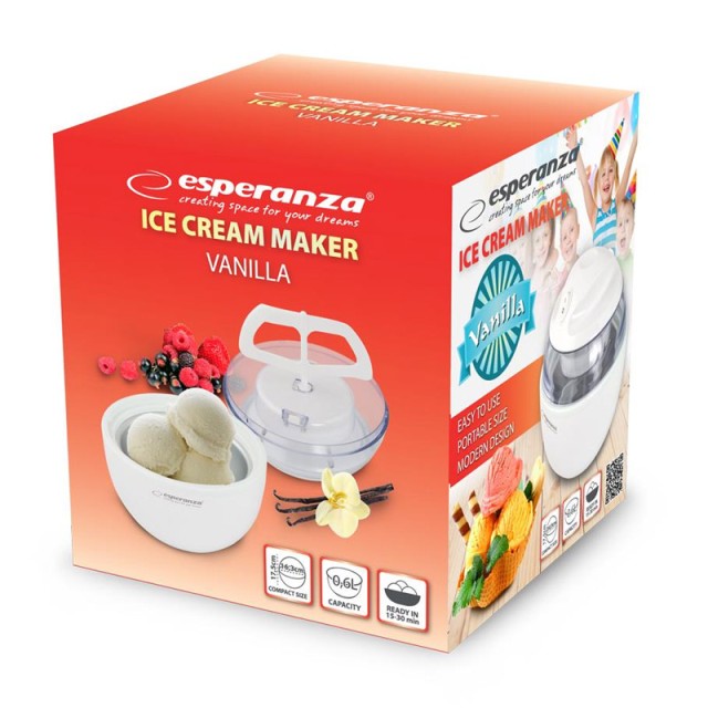 Παγωτομηχανή 0.6 Lt Esperanza Vanilla EKI001