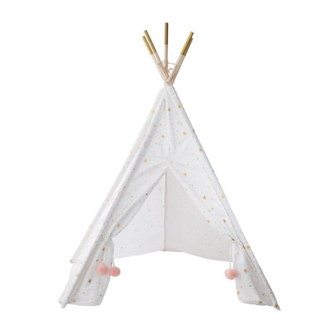 Παιδική Ινδιάνικη Σκηνή 130 x 130 x 160 cm Χρώματος Λευκό Atmospher...