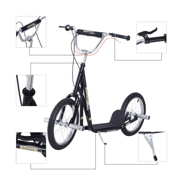 Παιδικό Δίτροχο Πατίνι - Scooter με Φουσκωτούς Τροχούς 16 HOMCOM 53...